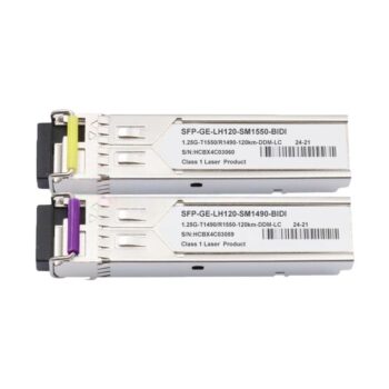 1000BASE-BX-D 120km TX1550nm/RX1490nm Simplex LC/UPC BiDi SFP Optical Transceiver Module