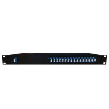 16 Channels DWDM Mux Demux, Dual Fiber, 100GHz/200GHz Spacing, 1U Rack Mount