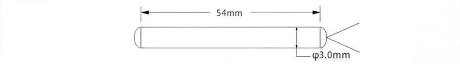 1x2 1550nm PM FBT Splitter With Steel Tube Dimension Figure