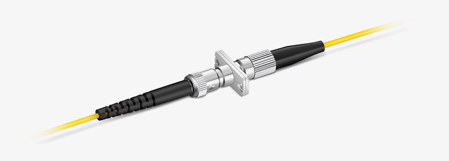 FC to ST Hybrid Metal Fiber Optic Adapter/Coupler with Flange-1