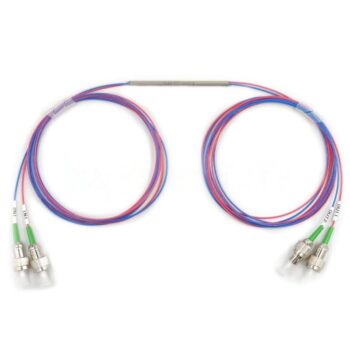 2x2 1310nm Single Window Singlemode FBT Coupler Splitter With Steel Tube