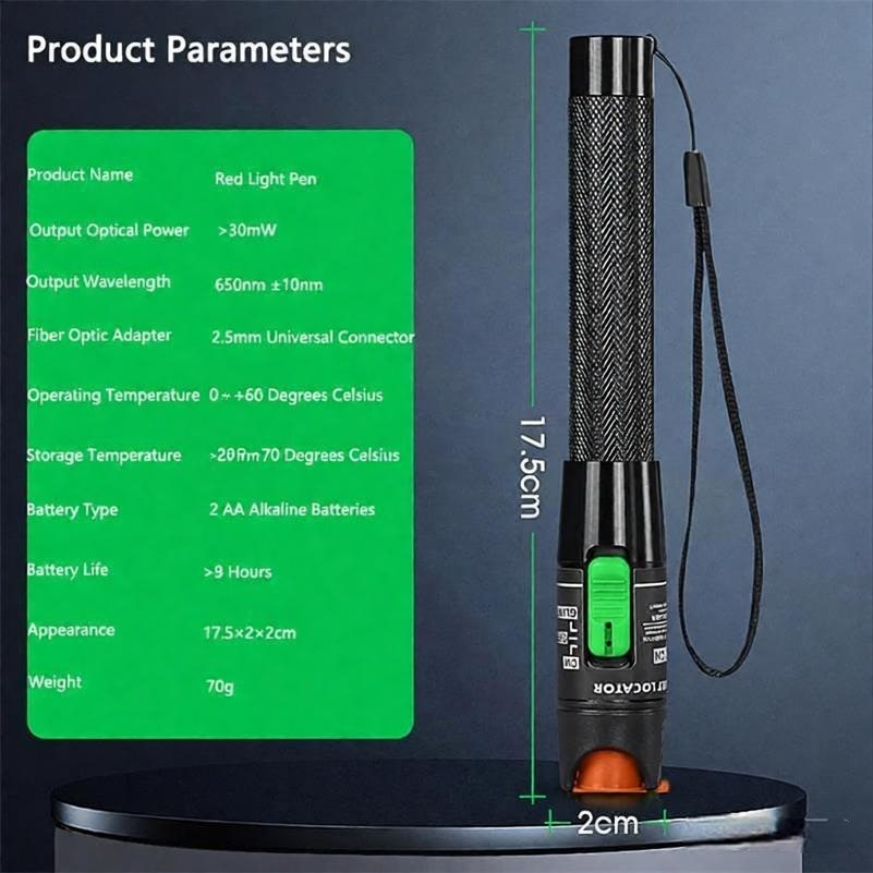 1-60km Visual Fault Locator Fiber Optic Laser Tester Fiber Optic Red Light Pen, 1/10/20/30/50/60/80MW-3