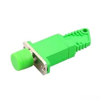 E2000/APC Female To FC/APC Female Hybrid Simplex Singlemode Fiber Optic Adapter With Flange