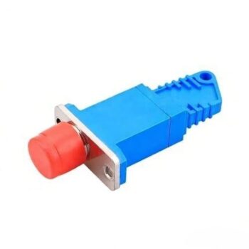 E2000/UPC Female To FC/UPC Female Hybrid Simplex Singlemode Fiber Optic Adapter With Flange