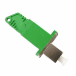 E2000/APC Female To LC/APC Female Hybrid Simplex Singlemode Fiber Optic Adapter With Flange