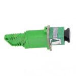 E2000/APC Female To SC/APC Female Hybrid Simplex Singlemode Fiber Optic Adapter With Flange
