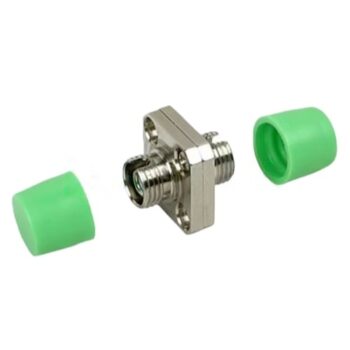 FC/APC To FC/APC Simplex Singlemode Square Solid Type Two Pieces Metal Fiber Optic Adapter With Flange