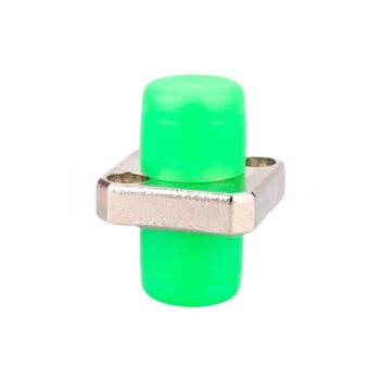 FC/APC To FC/APC Simplex Singlemode Square Solid Type One Piece Metal Fiber Optic Adapter With Flange