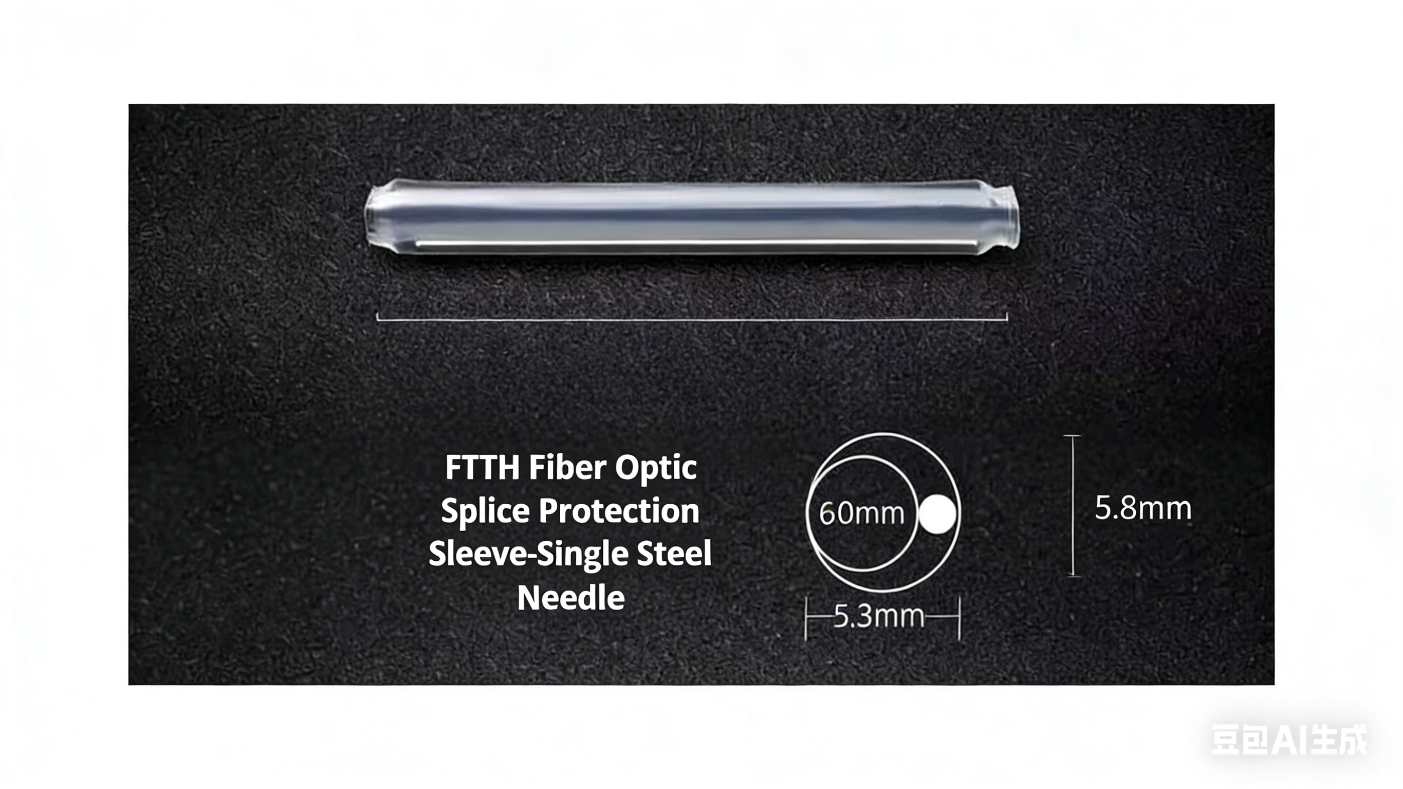 FTTH Fiber Optic Splice Protection Sleeve-Single Steel Needle Dimension
