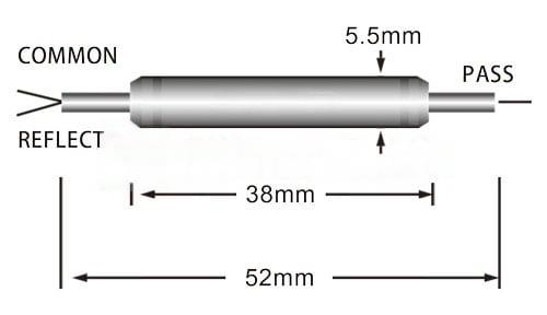 FWDM Filter Wavelength Division Multiplexer Dimension Drawing
