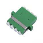 LC/APC Female to LC/APC Female Quad SingleMode Plastic Fiber Optic Adapter/Coupler with Flange