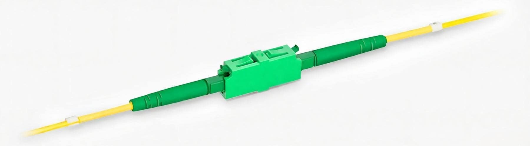 LC APC to LC APC Simplex SingleMode Plastic Fiber Optic Adapter Coupler Connection Diagram