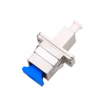 LC/UPC Female To SC/UPC Female Hybrid Simplex Singlemode/Multimode Metal Fiber Optic Adapter With Flange
