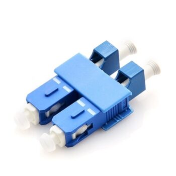 LC/UPC Female to SC/UPC Male Hybrid Duplex Singlemode/Multimode Plastic Fiber Optic Adapter/Coupler without Flange