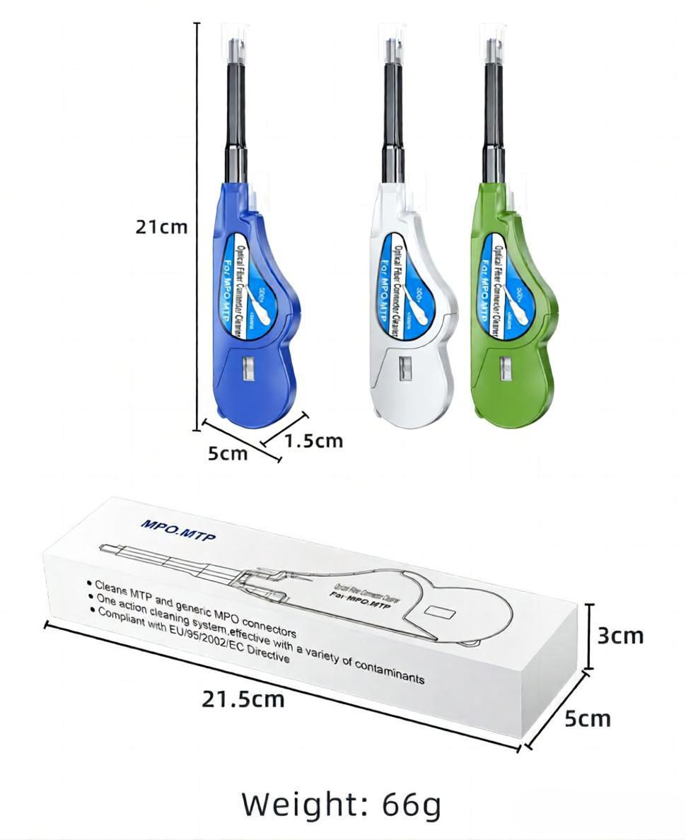 MPO and MTP Fiber Optic End-Face Cleaning Pen Dimension