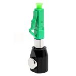 Round LC/APC Simplex Singlemode Bare Fiber Optic Adapter/Coupler
