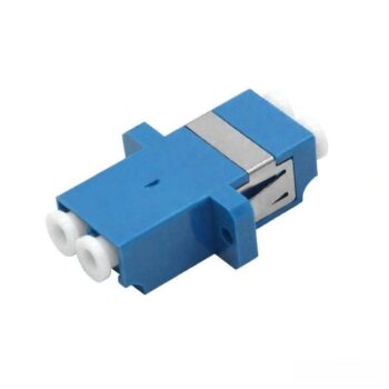 LC/UPC Female to LC/UPC Female Duplex Singlemode Plastic Fiber Optic Adapter/Coupler with Flange