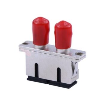 ST/UPC Female To SC/UPC Female Hybrid Duplex Singlemode/Multimode Metal Fiber Optic Adapter With Flange