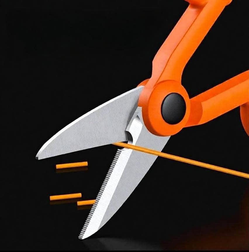 Serrated Kevlar Scissors Fiber Optic Cutter groove design