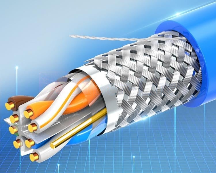 Shielded Foil Twisted Pair Cat6a Patch Cable feature