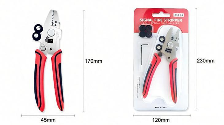 Signal Fire Optical Fiber Stripper Dimension.